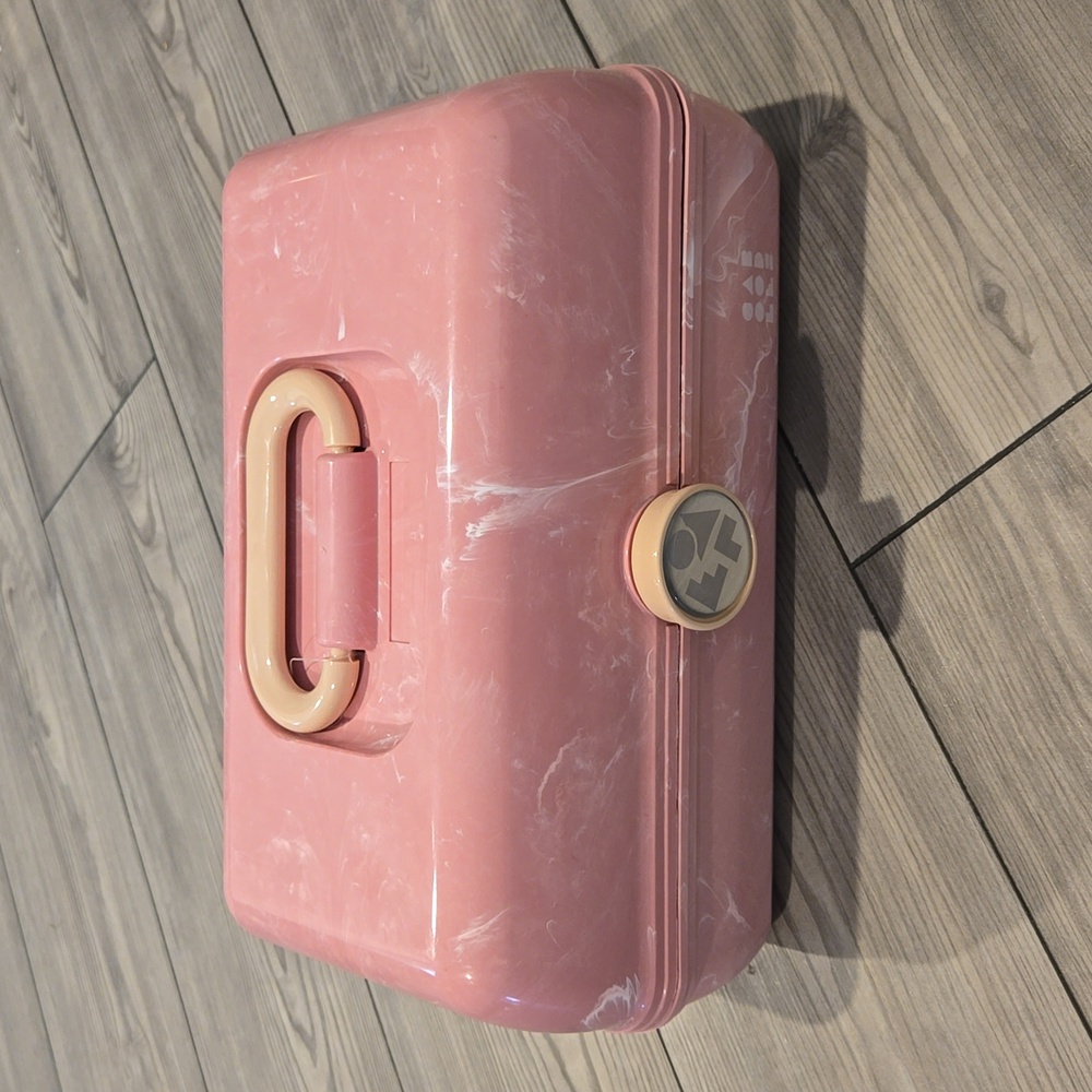 NEW! Pink Marble Caboodle